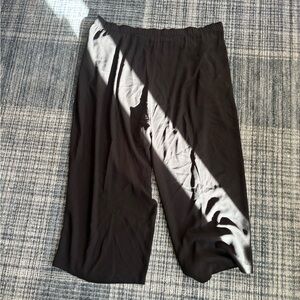 Eileen Fisher 2X Black Wide Leg Elastic Waist Pants